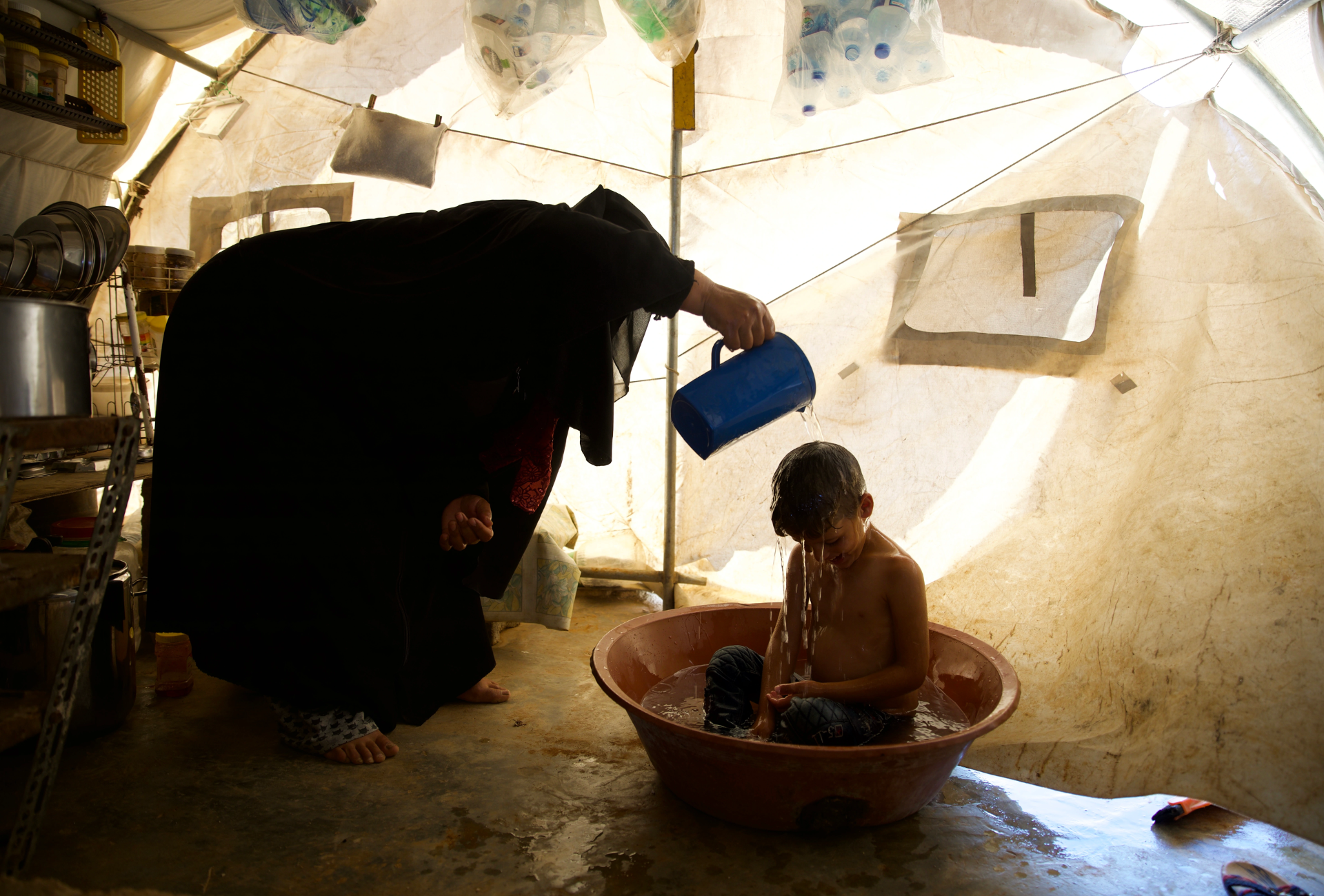 Heatwaves in Syria Refugee Camp
