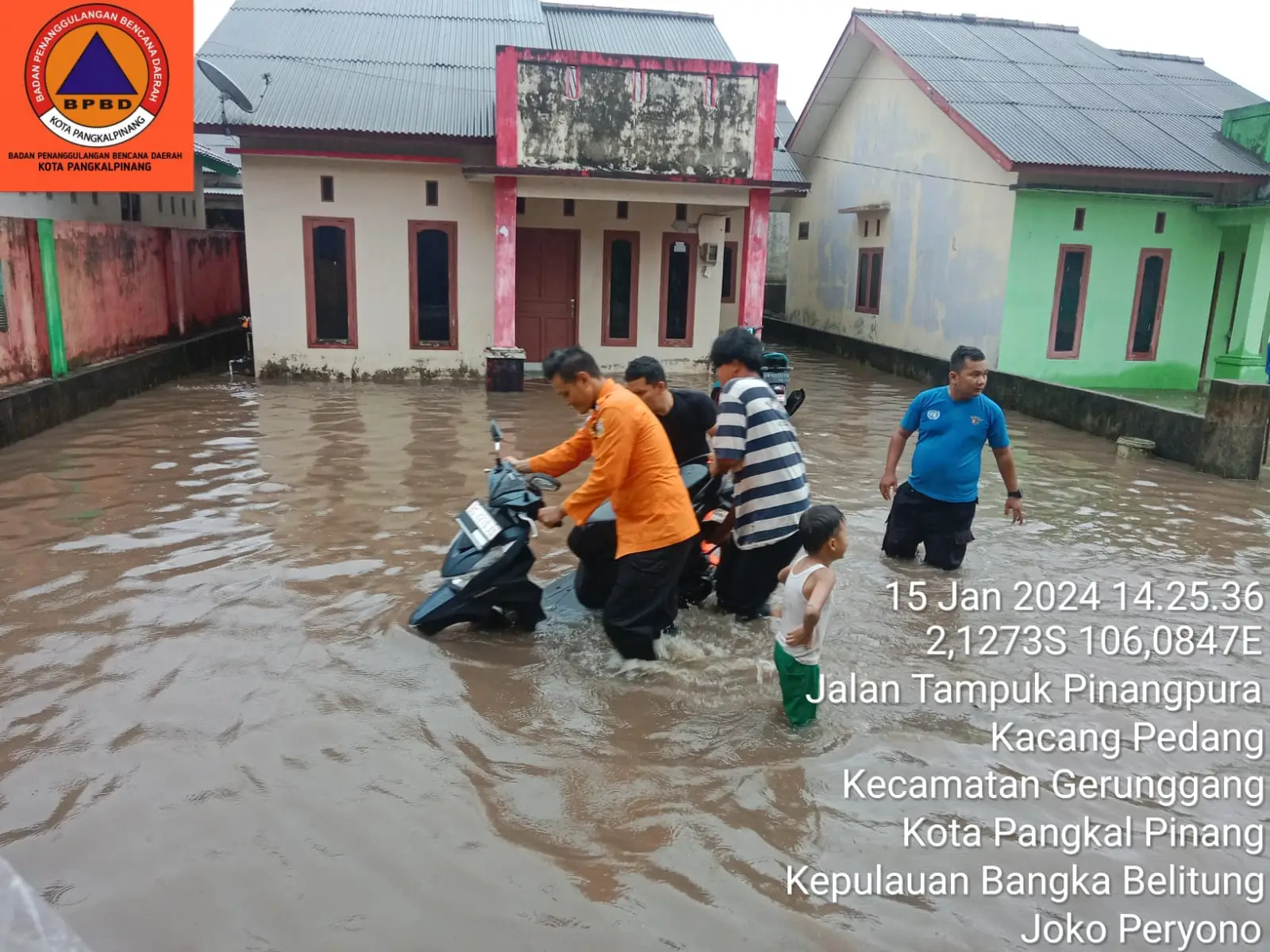 Sebanyak 458 Rumah di Kota Pangkalpinang Terendam Banjir