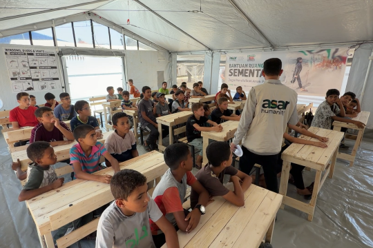 ASAR Humanity Bangun Kembali Ruang Kelas di Gaza, Hadirkan Harapan Baru bagi Ratusan Anak Palestina