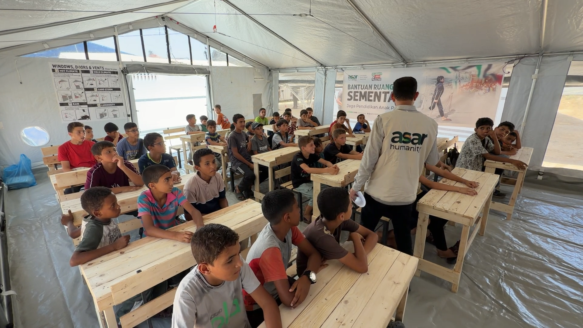 ASAR Humanity Bangun Kembali Ruang Kelas di Gaza, Hadirkan Harapan Baru bagi Ratusan Anak Palestina