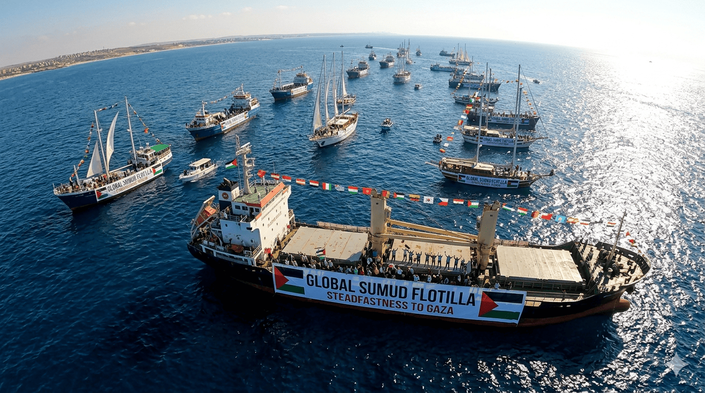 Kapal Global Sumud Flotilla Dicegat Israel, 11 Armada Hilang Kontak di Laut Mediterania