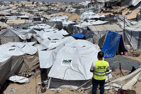 ASAR Humanity Salurkan 10 Tenda Keluarga untuk Pengungsi Gaza Selatan