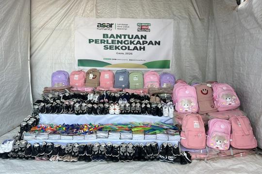 ASAR Humanity Salurkan 100 Paket Perlengkapan Sekolah untuk Anak-Anak Pengungsi di Gaza