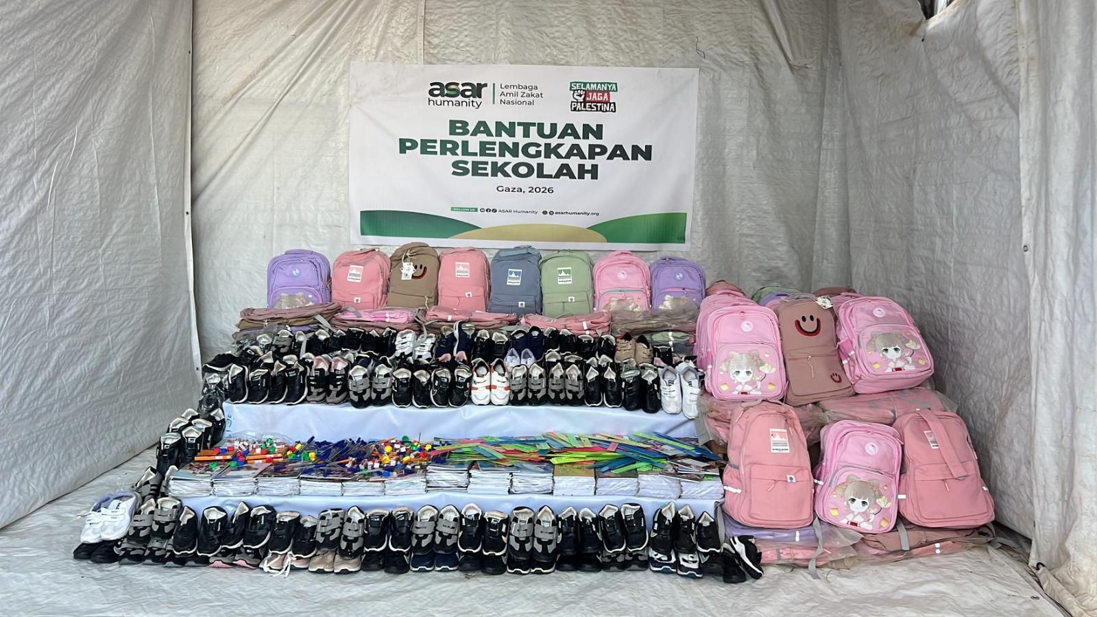 ASAR Humanity Salurkan 100 Paket Perlengkapan Sekolah untuk Anak-Anak Pengungsi di Gaza