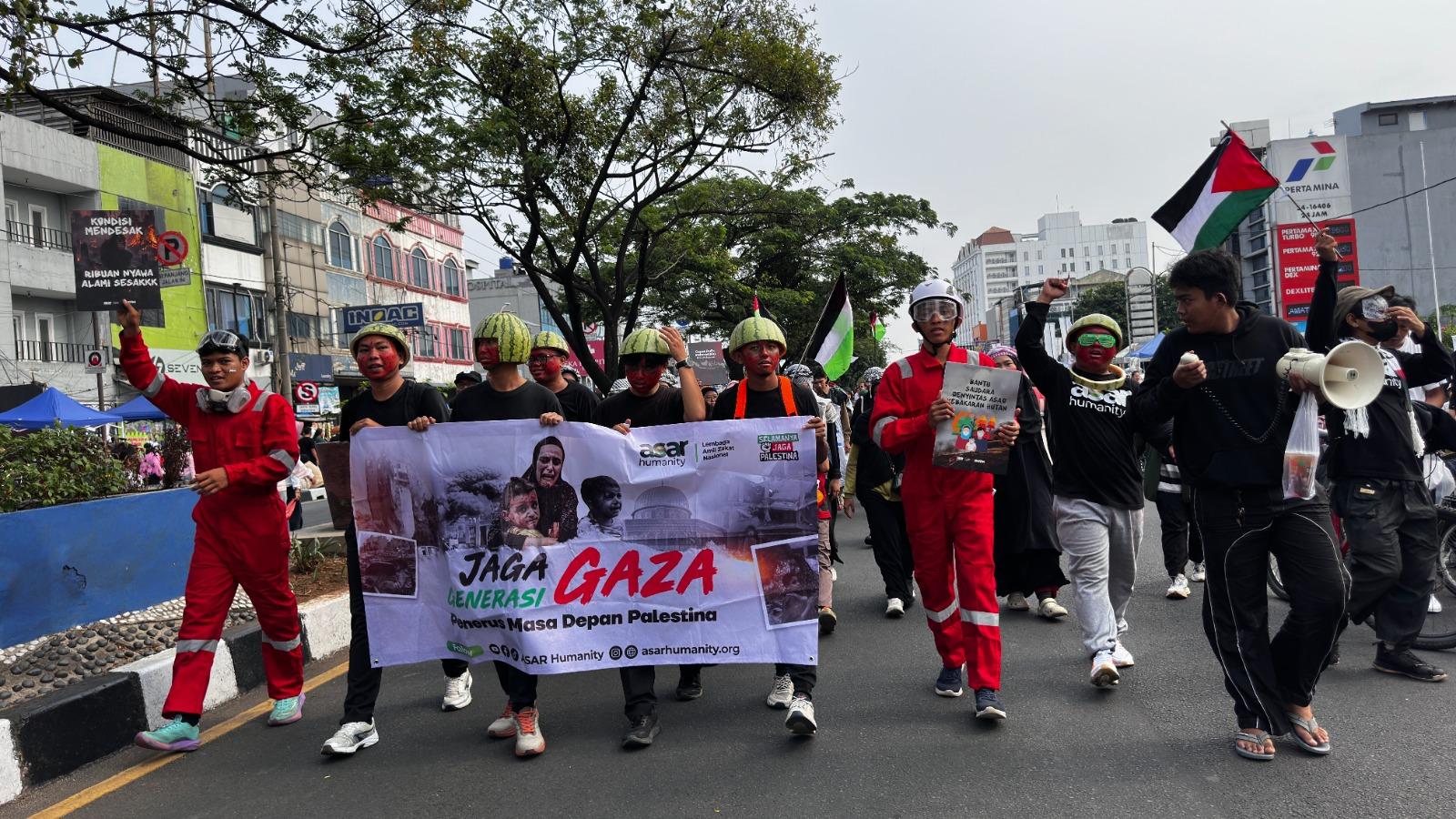 ASAR Humanity Gelar Aksi Solidaritas Palestina di Depok, Gaungkan Kepedulian terhadap Gaza dan Karhutla